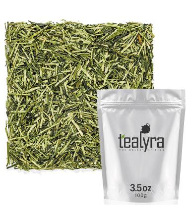Tealyra - Premium Kukicha Twig Kabuse - Japanese Green tea - Organically Grown - Loose Leaf Tea - Mild Slightly Nutty Flavour - High Level of Antioxidants - Caffeine Level Low - 100g 3.52 Ounce (Pack of 1)