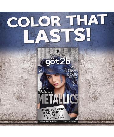 SCHWARZKOPF Got2b Metallics Hair Color - M67 Blue Mercury | Permanent Dye - Buy Online on SooperMarket.com
