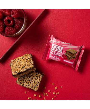 TRIBE Protein Flapjacks - Choc Peanut - Vegan Dairy and Gluten Free - Raspberry Flavor - 12 x 50g Bars - Buy Online on SooperMarket.com