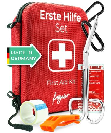 First aid Set Outdoor - Contents German DIN 13167 + Burncare + emergency pipe first aid kit outdoor first aid set of bicycle first aid set hiking travel pharmacy filled by free spirit