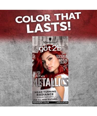 Got2b Metallic Permanent Hair Color M76 Real Red - Intense Long-Lasting Color for Stunning Hair Transformations | Shop Internationally - Buy Online on SooperMarket.com