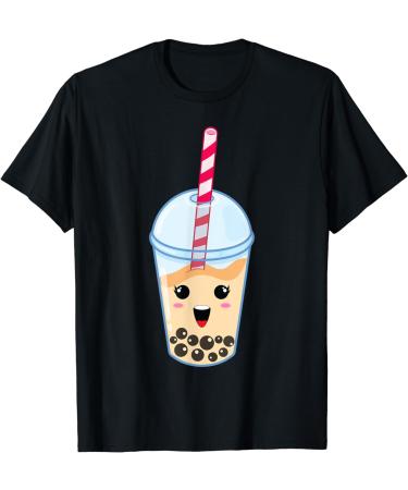 Kawaii Boba Milk Tea | Cute Peach Bubble Tea Lover Gift T-Shirt