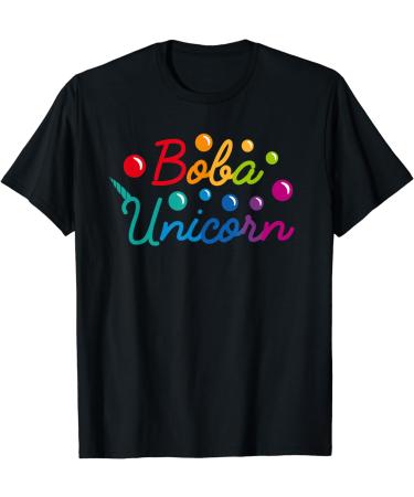 Bubble Tea Tapioca Pearls Milk Tea Boba Unicorn T-Shirt