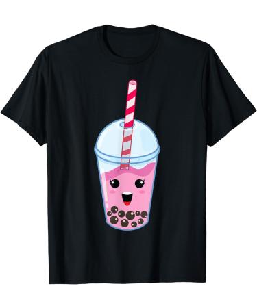 Kawaii Boba Milk Tea | Cute Strawberry Bubble Tea Lover Gift T-Shirt