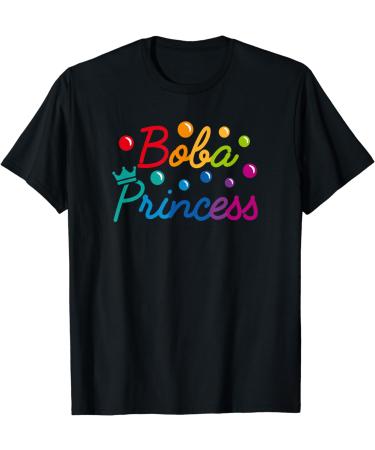 Bubble Tea Tapioca Pearls Milk Tea Boba Princess T-Shirt