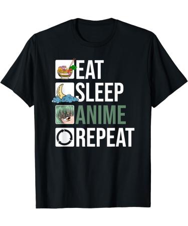 Kawaii Food Ramen Noodles Japan Eat Sleep Anime Repeat Anime T-Shirt