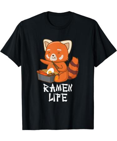 Ramen Life Red Panda Japanese Food Anime Soba Noodles T-Shirt