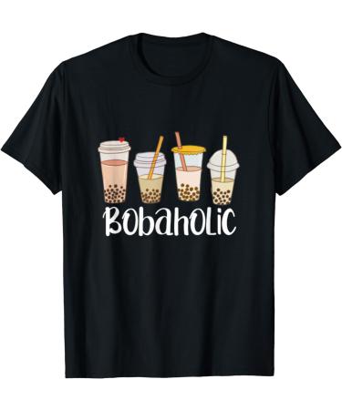 Bobaholic Boba Tea Bubbles Milk Tea Cute Kawaii Coffee T-Shirt
