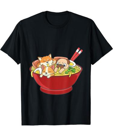Anime Japanese Dog Ramen Kawaii Ramen Noodle Life T-Shirt