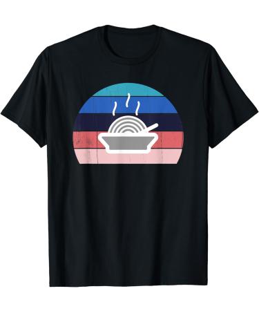Cool Retro Sunset Japanese Ramen: Food Lover Asian Noodles T-Shirt