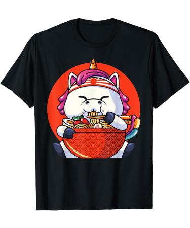 Korean Ramen Unicorn Anime T-Shirt