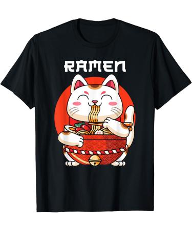 Ramen Maneki Neko Noodle Soup T-Shirt