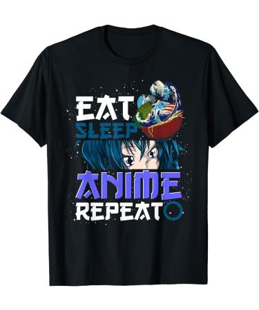 Kawaii Ramen Noodles Manga Eat Sleep Anime Repeat Anime T-Shirt