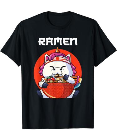 Ramen Noodle Lover Unicorn Anime T-Shirt