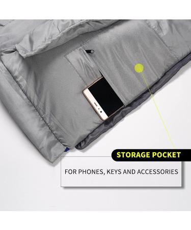 0 Degree Winter Sleeping Bag for Adults (450GSM) - 5F to 32F Temp Range, Waterproof, Portable, Compression Sack - Royal Blue, Ideal for Camping, Hiking, Backpacking - Big and Tall, 4 Season - Buy Online on SooperMarket.com