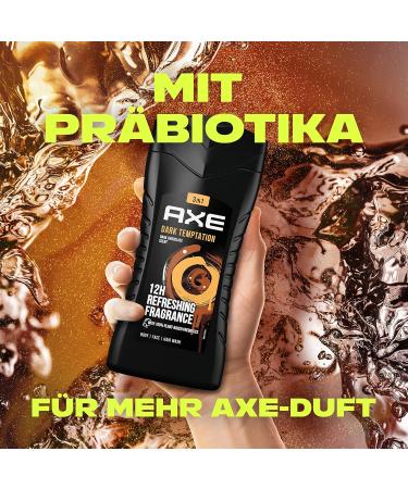 AX 3-in-1 Shower Gel & Shampoo Dark Textation XL - 400ml (4 Pack) | Long-Lasting Freshness & Dermatologically Tested - Buy Online on SooperMarket.com