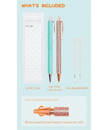 2 Pack Craft Weeding Pens - Precision Needle Retractable Pin Pen for Adhesive Vinyl Tool - Rose Gold & Turquoise - Buy Online on SooperMarket.com