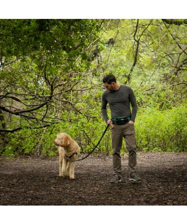 One Trail Hands Free Dog Lead | Durable Bungee Leash With No-Bounce Pack (Large Dog Black) Large Dog Black - Buy Online on SooperMarket.com