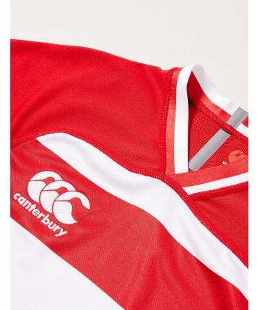 Buy Canterbury Boys Vapodri Evader Hooped Rugby Jersey 12 (L) - Red Flag Red | International Shipping Available - Buy Online on SooperMarket.com