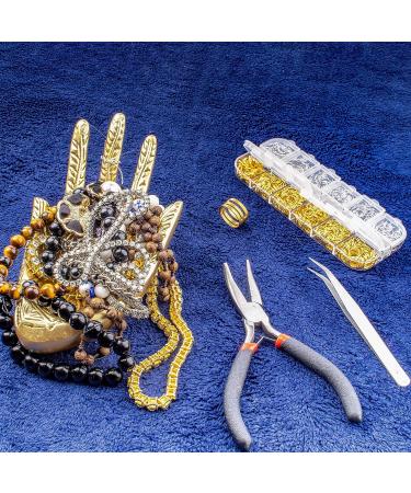 Anzlah 1200 pcs Gold & Silver Jump Rings & Lobster Clasps Fixing Kit with Pliers & Tweezers - O Rings for Jewelry Making - Buy Online on SooperMarket.com
