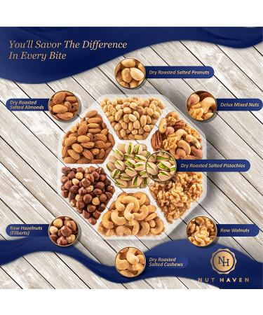 Fresh Roasted Salted Gourmet Nuts Gift Basket for Holidays - Perfect Food Gift for Men, Women, and Family - Ideal for Birthdays, Christmas, Thanksgiving, Fathers' Day, and Mothers' Day - Buy Online on SooperMarket.com