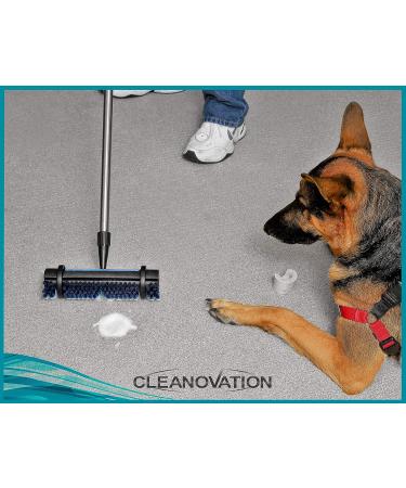 Cleanovation Rug Renovator: Carpet Scrubber & Brush with 32 oz Foaming Shampoo - Remove Pet Stains, Dirt Spots, & Wine Spills - Buy Online on SooperMarket.com