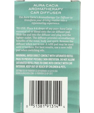 Aura Cacia Aromatherapy Car Diffuser - Enhance Your Drive with Essential Oils - Buy Online on SooperMarket.com