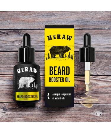 Heraw Beard Oil for Men - Nourishing & Styling Beard Oil with Argan Jojoba & Almond Oil - 30ml - Boost Beard Growth & Softness - Buy Online on SooperMarket.com