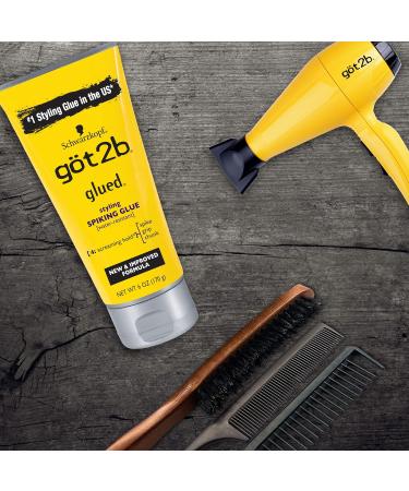 Got2b Glued Styling Hair Glue 6oz - Pack of 3 | Unscented Hair Spiking Gel - Buy Online on SooperMarket.com