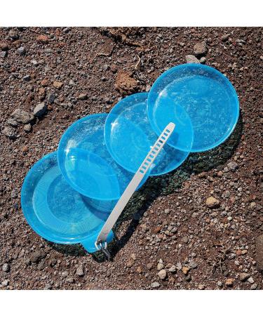 Sun Company Zero Plates - 4-Pack Stackable Nesting Plates for Camping | Dishwasher-Safe Dinnerware for Backpacking & RV | Space-Saving Travel Mess Kit (Blue Ice) - Buy Online on SooperMarket.com