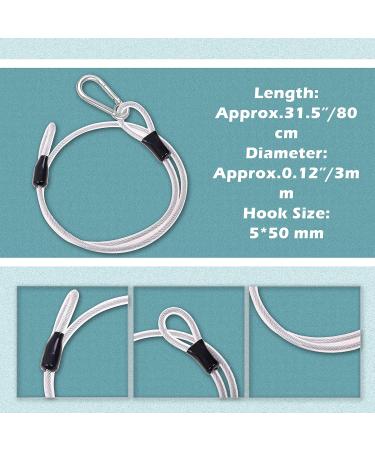 Loop Cable Set - 4 PCS Steel Wire Rope with Eyelets 80CM | Secure Bicycle & Luggage Locking Solutions - Buy Online on SooperMarket.com