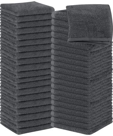 Utopia Towels - 60 pieces of soap cloths 30x30 cm with hanging cuffs absorbent washcloths for wiping and cleaning the face made of 100% cotton (gray) gray 60