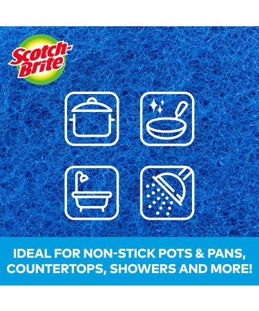 Scotch-Brite Non-Scratch Scour Pads - Pack of 3 | Gentle Cleaning for Delicate Surfaces - Buy Online on SooperMarket.com