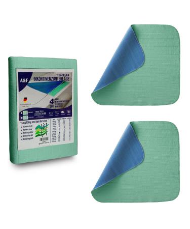 A&F incontinence edition 90x160 (2 -pack) - 4 layers - up to 26280ml/m suction power tank pad washable - incontinence pad washable - mattress pad suitable for adult bed 90x160 2 Pack