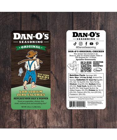 Dan-O's Original Seasoning - All Natural, Sugar Free, Keto Friendly - All Purpose Vegetable and Meat Seasoning - Low Sodium Cooking Spices - 20 oz - Buy Online on SooperMarket.com