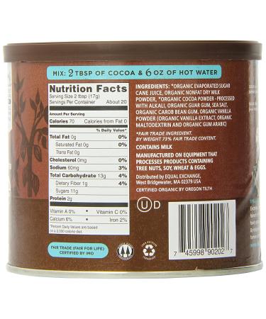 Equal Exchange Hot Cocoa Mix 12 Ounce - Pack of 3 | Rich & Organic Cocoa Mix - Buy Online on SooperMarket.com