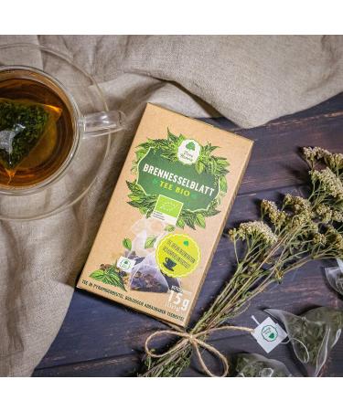 Nettle Tea Pyramid Bio Organic Nettle Leaves Tea Bags | Eco-Friendly & Health Benefits | 15x1g - Buy Online on SooperMarket.com