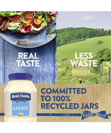 Best Foods Light Mayonnaise - 30 fl oz, Pack of 3 | Creamy Sandwich & Meal Condiment with 100% Cage-Free Eggs - Buy Online on SooperMarket.com