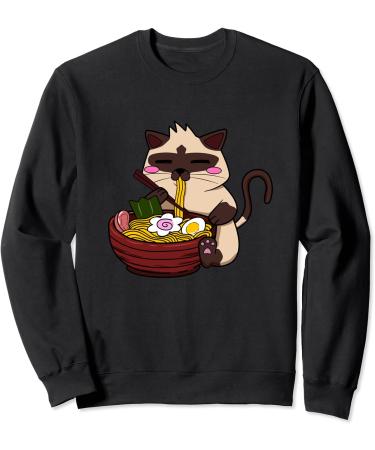 Siamese Cat Ramen Japanese Ramen Life Noodle Sweatshirt