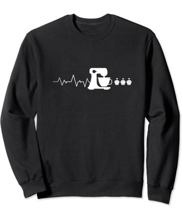 Baking Heartbeat I Funny Pastry Gift I Baker Baking Sweatshirt