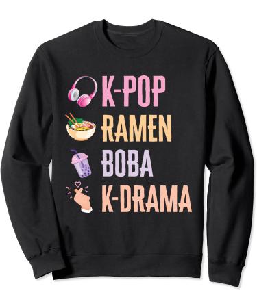 K-Pop Ramen Bubble Tea Boba Japanese Noodles Bowl Kpop Gift Sweatshirt