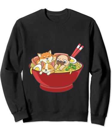 Anime Japanese Dog Ramen Kawaii Ramen Noodle Life Sweatshirt