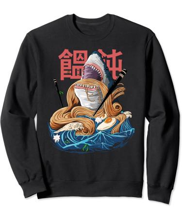 Japanese food Ramen Miso with Shark Kaiju Aestethic Sweatshirt