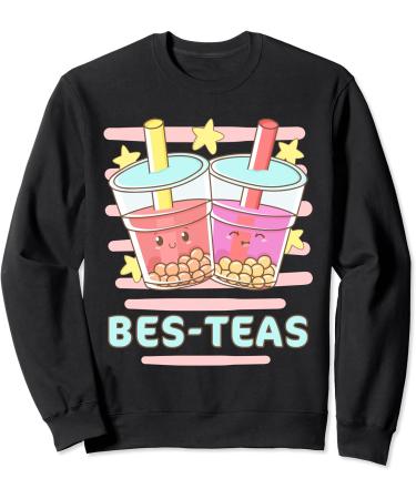 Kawaii Boba Bes-Teas Besties Best Friends Bubble Tea Sweatshirt