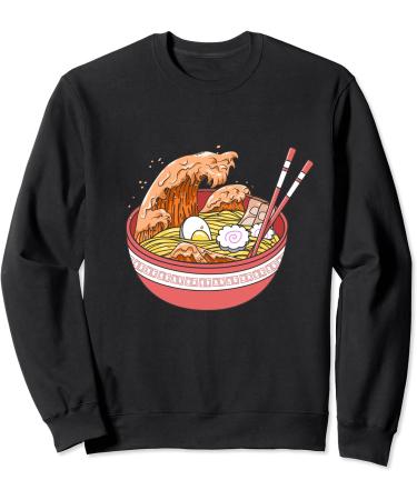 Ramen Wave Soup Noodle Ocean Kawaii Sweatshirt