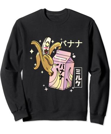 BANANA MILK CARTON FUNNY RETRO 90s KAWAII Sweatshirt
