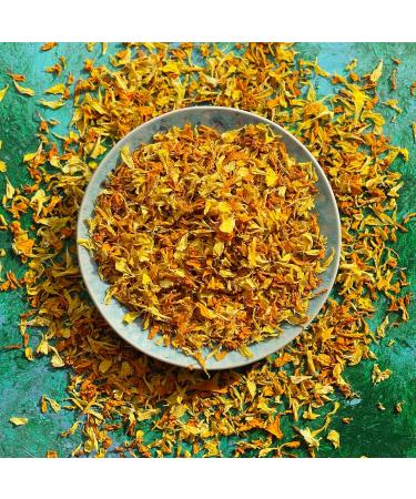 Edible 'Harvest Mix' of Yellow and Orange Marigold Dried Flower Petals - 25g - Food Grade - Culinary - Cake - Bake - Decoration (229) - Buy Online on SooperMarket.com