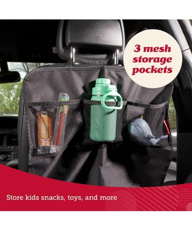 Premium Lusso Gear Heavy Duty Kick Mats (2 Pack) - Waterproof Back Seat Protector for Kids - 3 Reinforced Storage Pockets - Black - Buy Online on SooperMarket.com