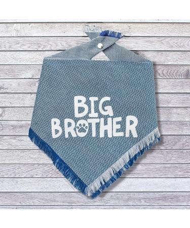 Blue Big Brother Dog Bandana for Pregnancy Announcement - Pet Photo Prop & Handkerchief for Medium to Large Dogs - Buy Online on SooperMarket.com