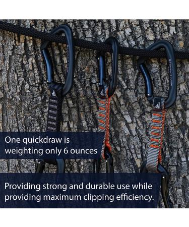 Fusion Climb 6-Pack Quickdraw Set - 11cm with Contigua Straight Gate Carabiner - Orange/Orange - Buy Online on SooperMarket.com